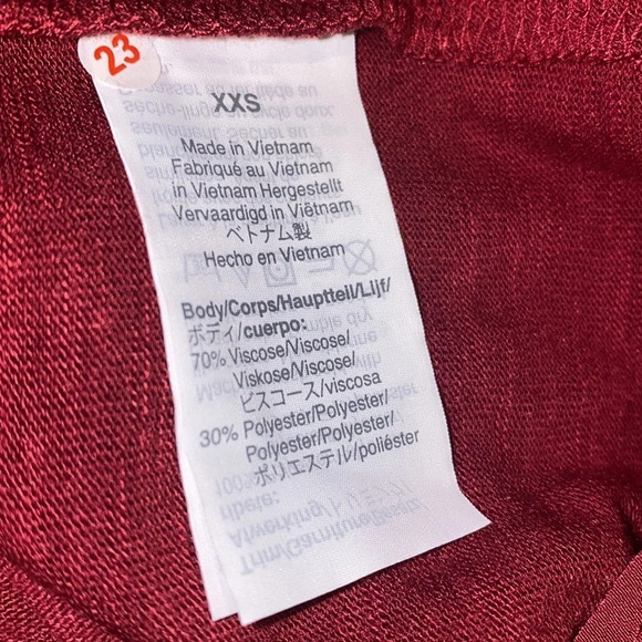 J Crew burgundy  tank top Sz XXS - Picture 6 of 11
